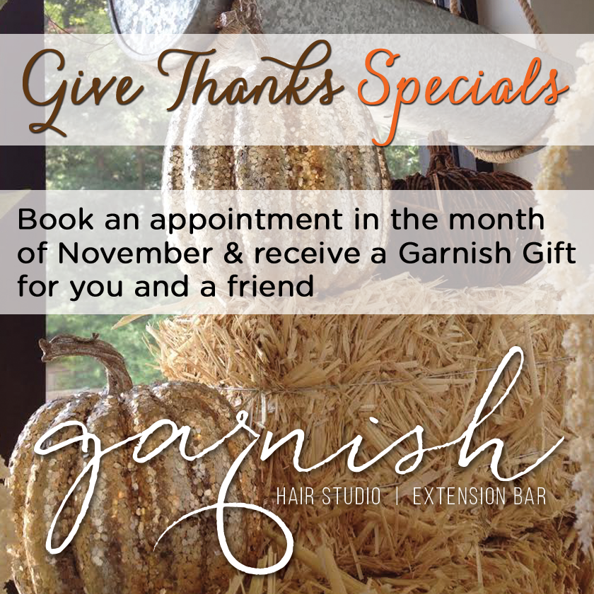 Garnish Gives Thanks In November