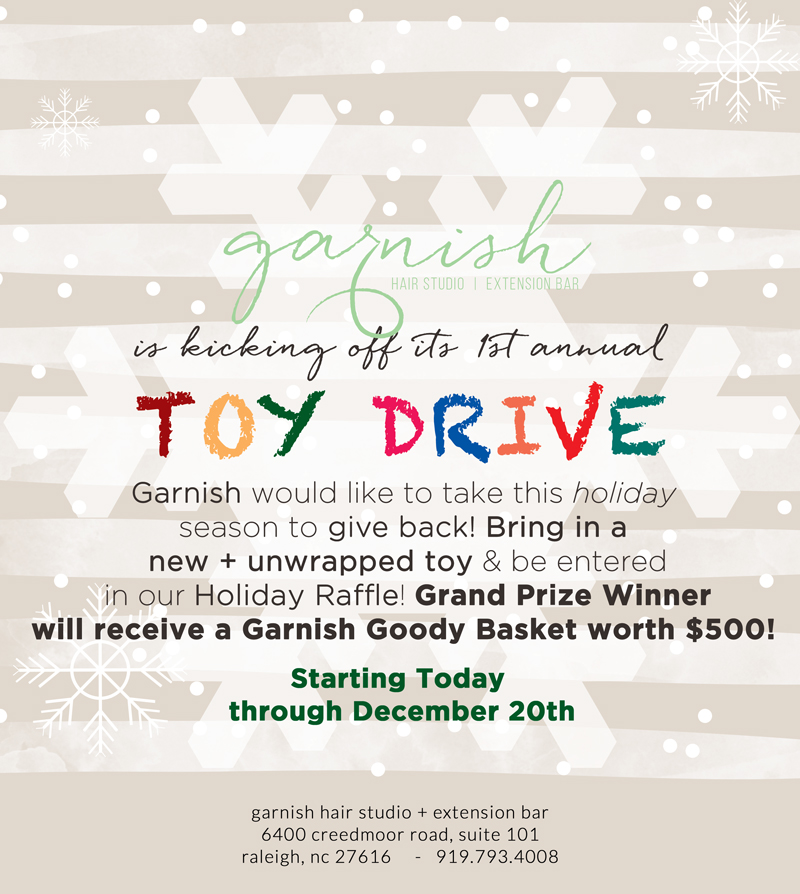Garnish Holiday Toy Drive!!!