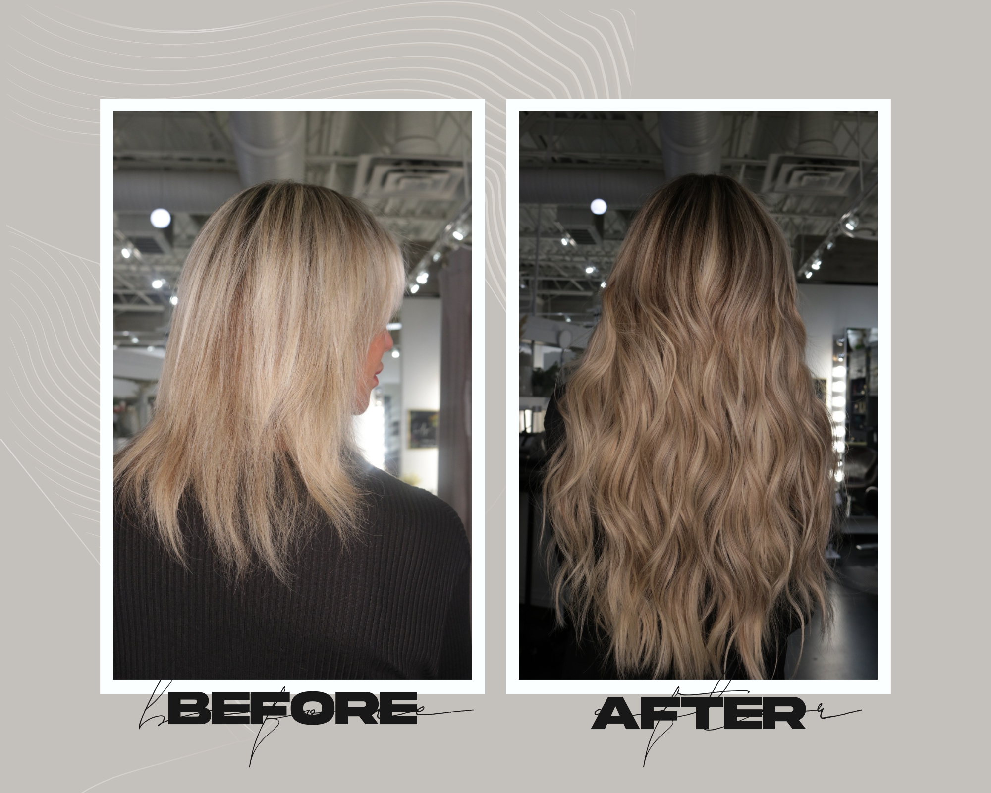 before and after Can extensions cause hair damage