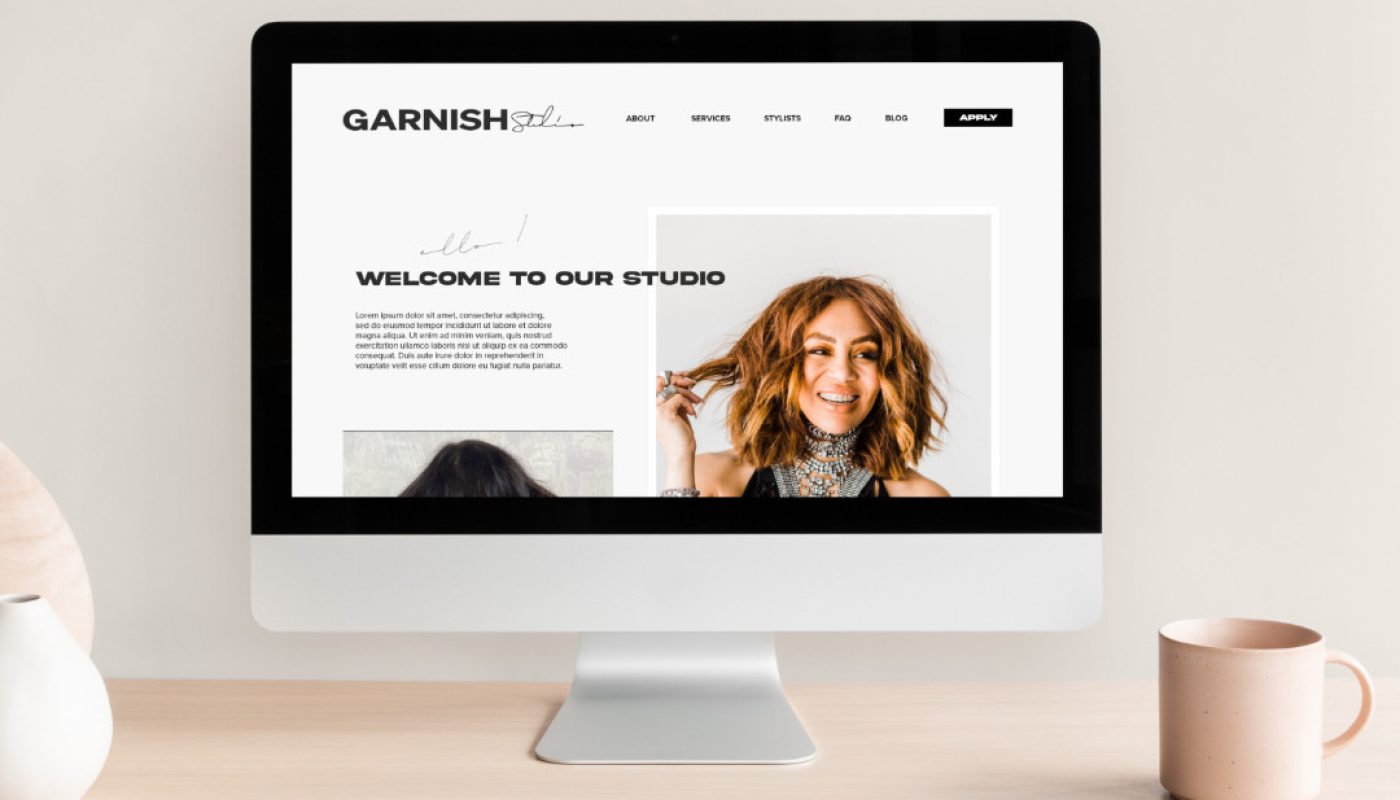 garnish glo up new website mock up